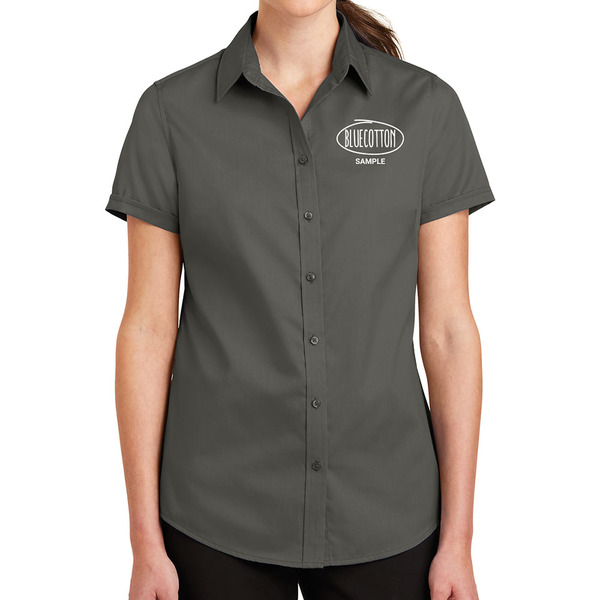 L664 Port Authority Ladies Short Sleeve SuperPro Twill Shirt
