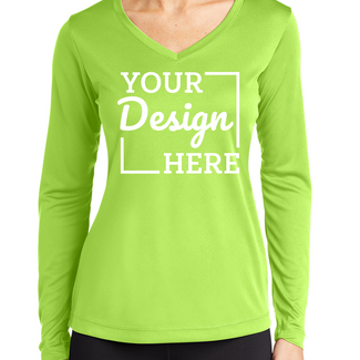 Performance Shirts:  LST353LS Sport-Tek Ladies Long Sleeve V-Neck PosiCharge Competitor Tee