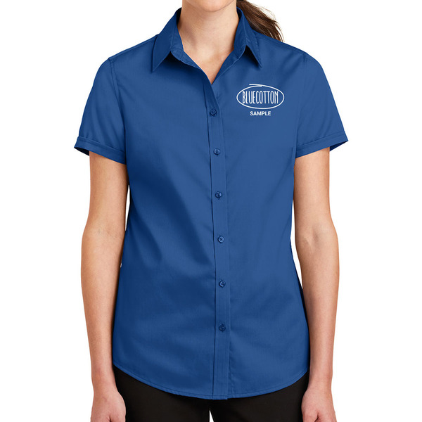 L664 Port Authority Ladies Short Sleeve SuperPro Twill Shirt