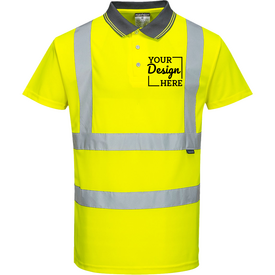 S477 Portwest Hi-Vis Short Sleeve Polo Shirt