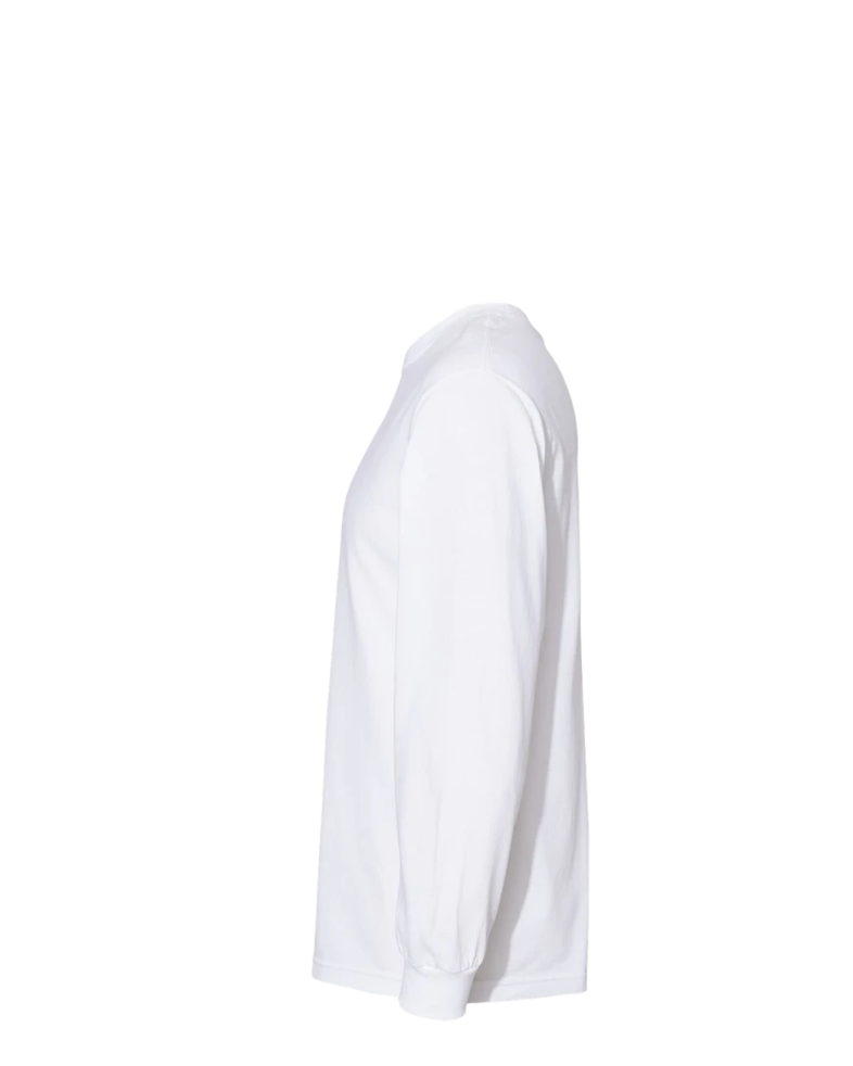 Image of a model wearing a 1304 American Apparel Unisex Heavyweight Cotton Long Sleeve Tee