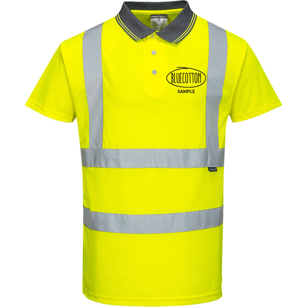 S477 Portwest Hi-Vis Short Sleeve Polo Shirt