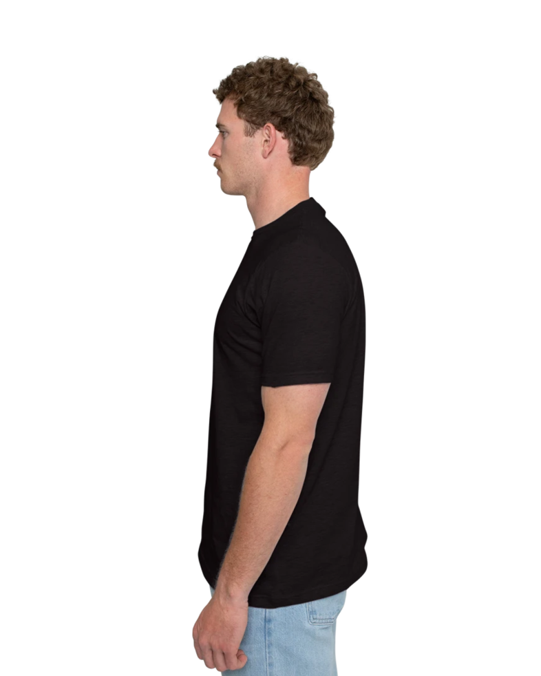 Image of a model wearing a 3001CVC Bella + Canvas Unisex CVC Jersey Tee