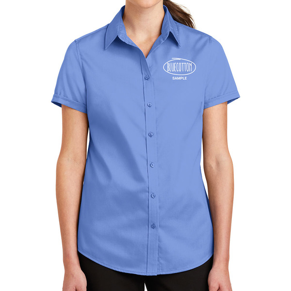 L664 Port Authority Ladies Short Sleeve SuperPro Twill Shirt