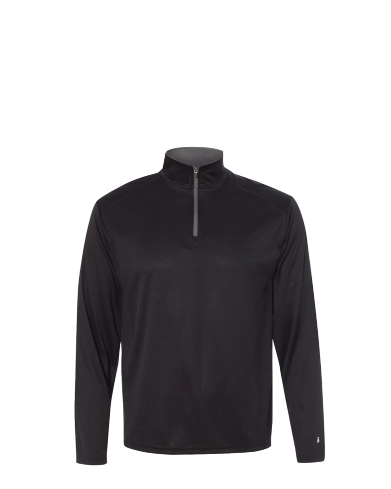 Image of a model wearing a 4102 Badger B-Core 1/4 Zip Pullover