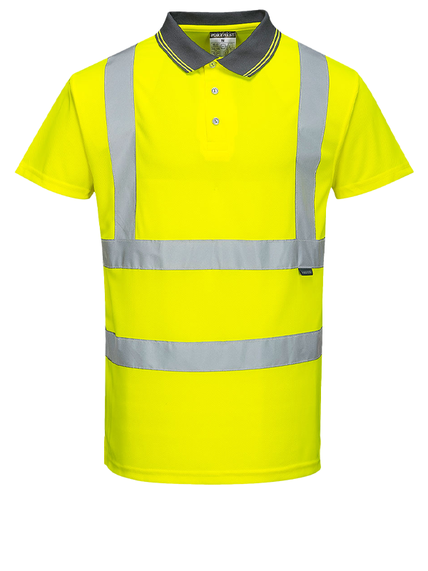 S477 Portwest Hi-Vis Short Sleeve Polo Shirt