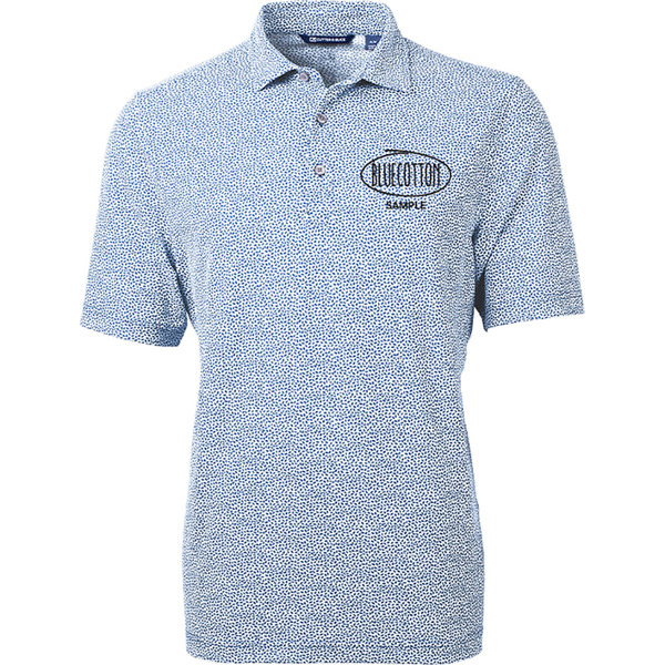 MCK01161 Cutter & Buck Virtue Eco Pique Botanical Print Recycled Mens Polo