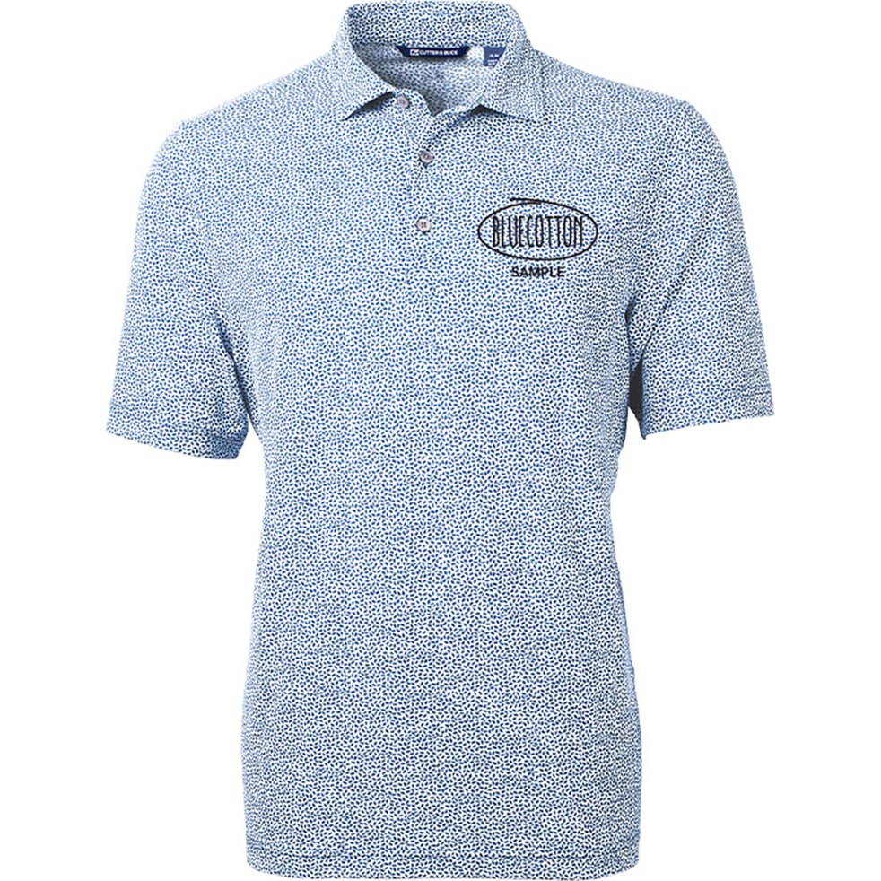 Image of MCK01161 Cutter & Buck Virtue Eco Pique Botanical Print Recycled Mens Polo