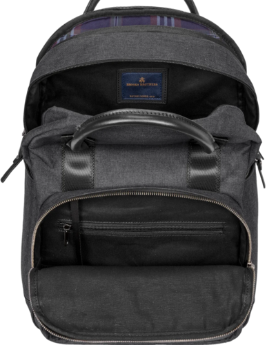 Closeup of a BB18821 Brooks Brothers® Grant Dual-Handle Backpack