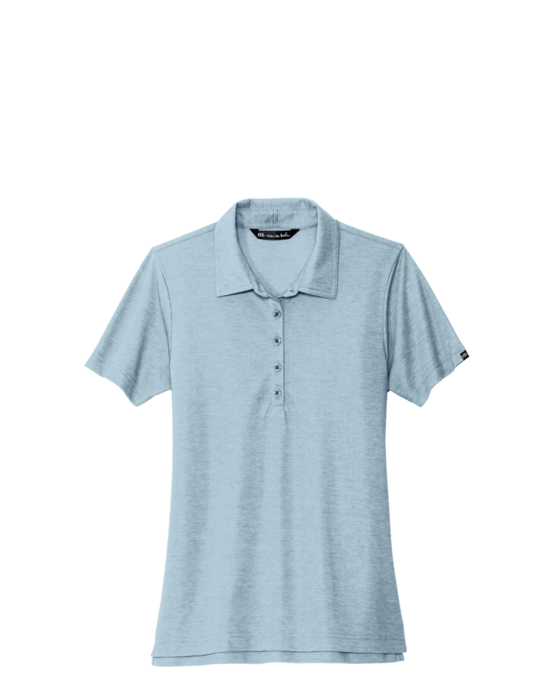 Image of a model wearing a TM1WW002 TravisMathew Ladies Oceanside Heather Polo