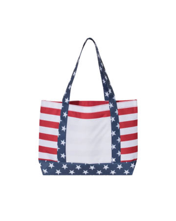 Model wearing a OAD5052 OAD Americana Boater Tote