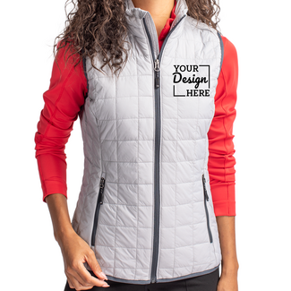 Vests:  LCO00008 Cutter & Buck Rainier PrimaLoft® Womens Eco Insulated Full Zip Puffer Vest