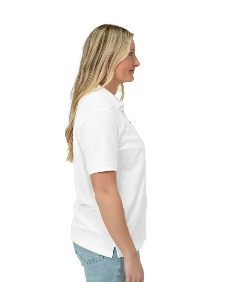 Image of a model wearing a L500 Ladies' Port Authority Silk Touch Polo