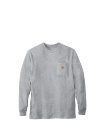 Image of a model wearing CTK126 Carhartt Workwear Pocket Long Sleeve T-Shirt