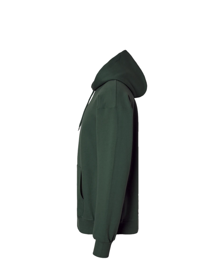Image of a model wearing a F170 Hanes Pullover Hooded Sweatshirt