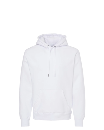 Model wearing a IND5000P Independent Trading Co. Legend Premium Heavyweight Cross-Grain Hooded Sweatshirt