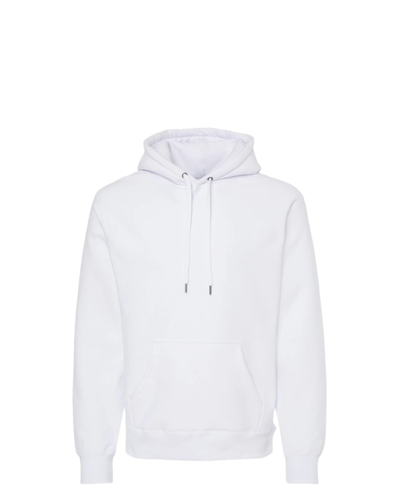 Image of a model wearing a IND5000P Independent Trading Co. Legend Premium Heavyweight Cross-Grain Hooded Sweatshirt