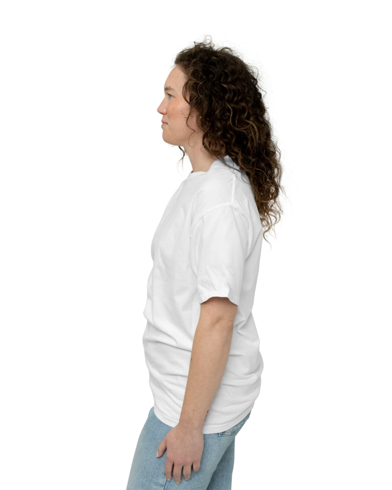 Image of a model wearing a GDH100 ComfortWash by Hanes Garment-Dyed T-Shirt