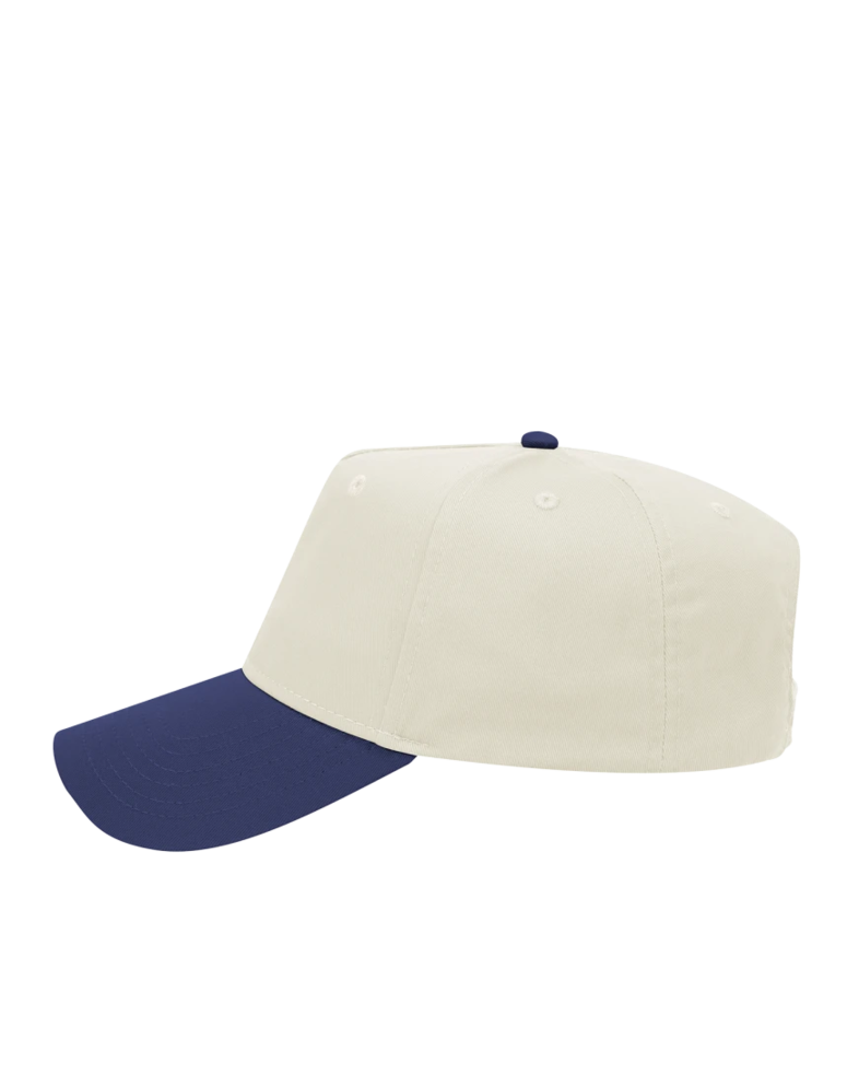 Image of a model wearing a 31-069 OTTO CAP 5 Panel Mid Profile Baseball Cap