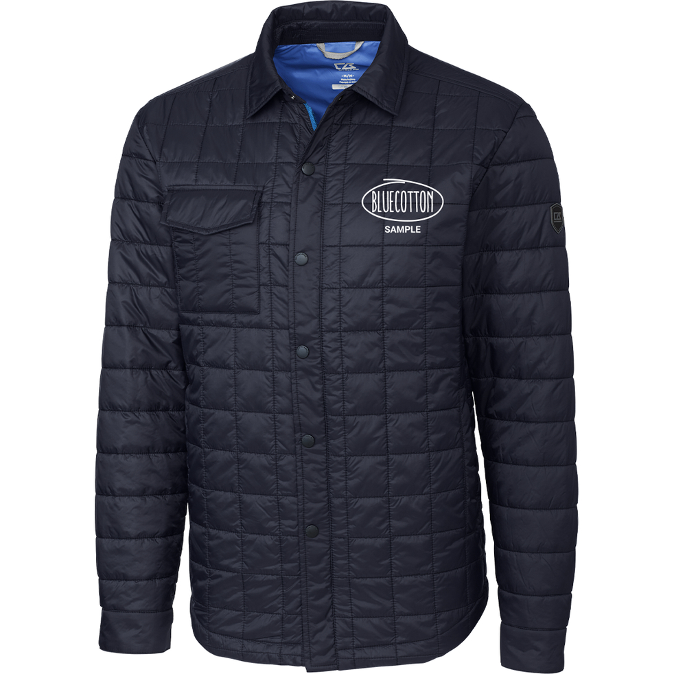 Image of MCO00032 Cutter & Buck Rainier PrimaLoft® Mens Eco Insulated Quilted Shirt Jacket