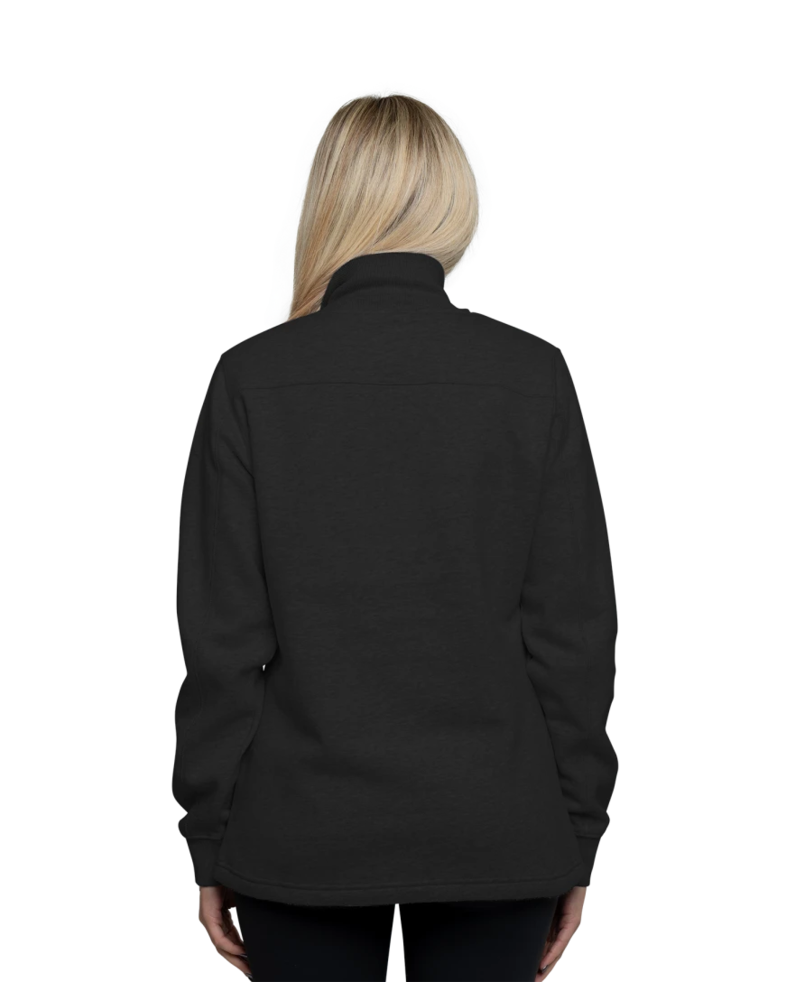 Image of a model wearing a LST253 Sport-Tek Ladies 1/4-Zip Sweatshirt