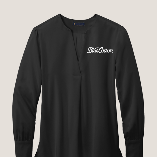 Sample image of BB18009 Brooks Brothers® Women’s Open-Neck Satin Blouse