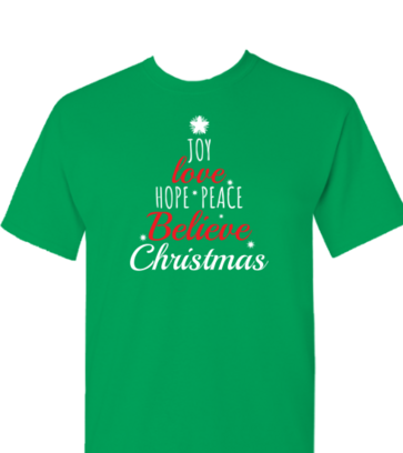 Believe Christmas design idea