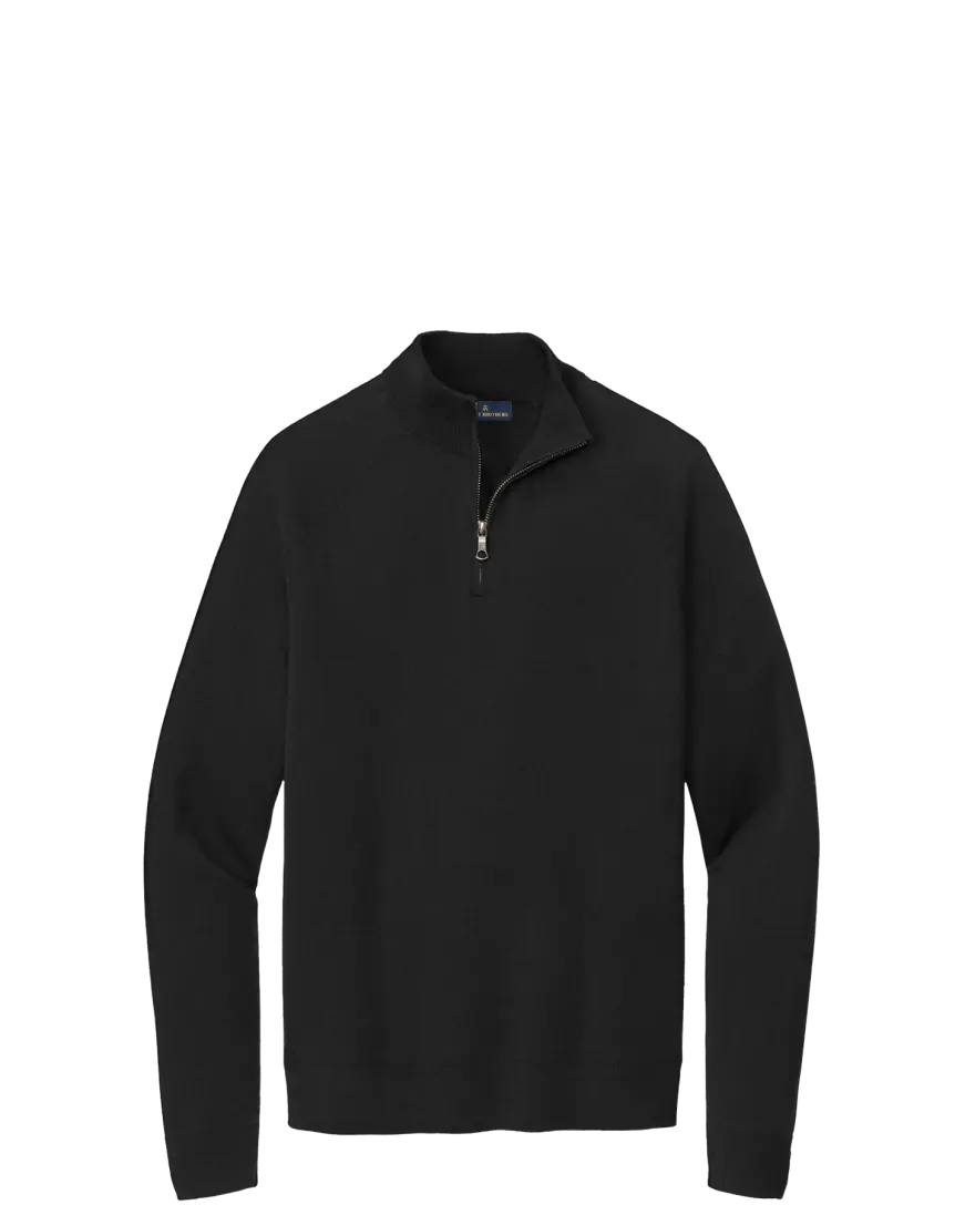 Custom Brooks Brothers Quarter-Zip Sweater - BlueCotton