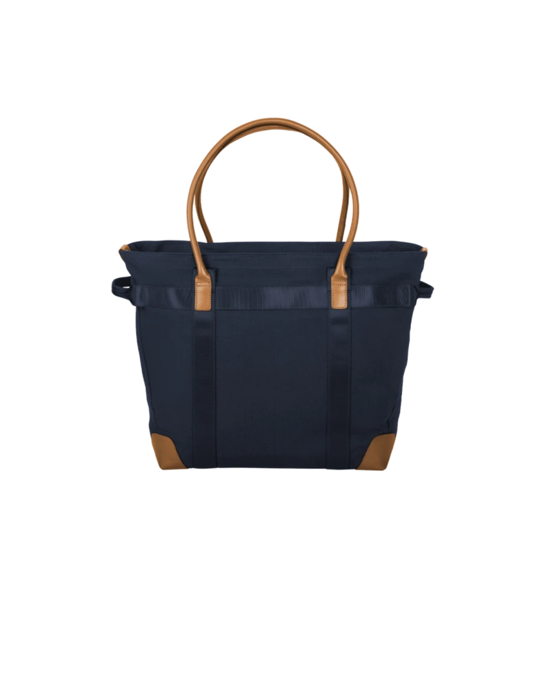Image of a model wearing a BB18840 Brooks Brothers® Wells Laptop Tote