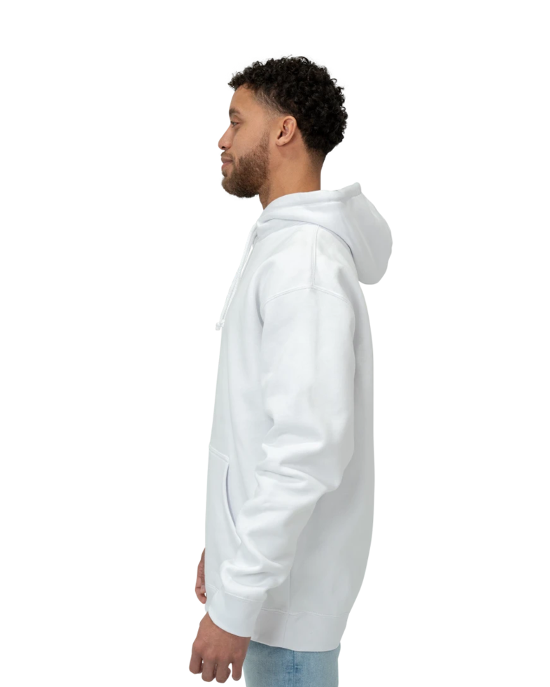 Image of a model wearing a IND4000 Independent Trading Co. Heavyweight Hooded Sweatshirt