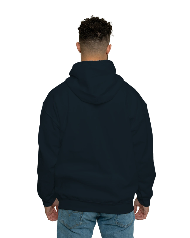 Image of a model wearing a 18600 Gildan Heavy Blend Full Zip Hood