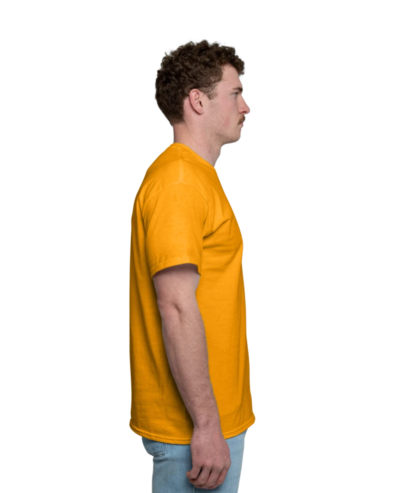 Image of a model wearing a 8000 Gildan DryBlend 50/50 Tee