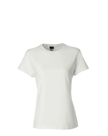 Model wearing a SL04 Hanes Junior Fit Nano-T