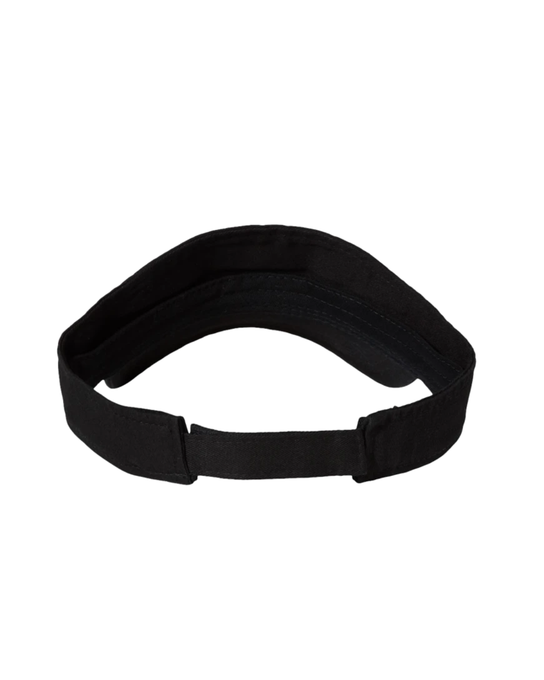 Image of a model wearing a VC500 Valucap Bio-Washed Visor