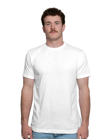 Model wearing a 241 Tultex Unisex Poly-Rich T-shirt
