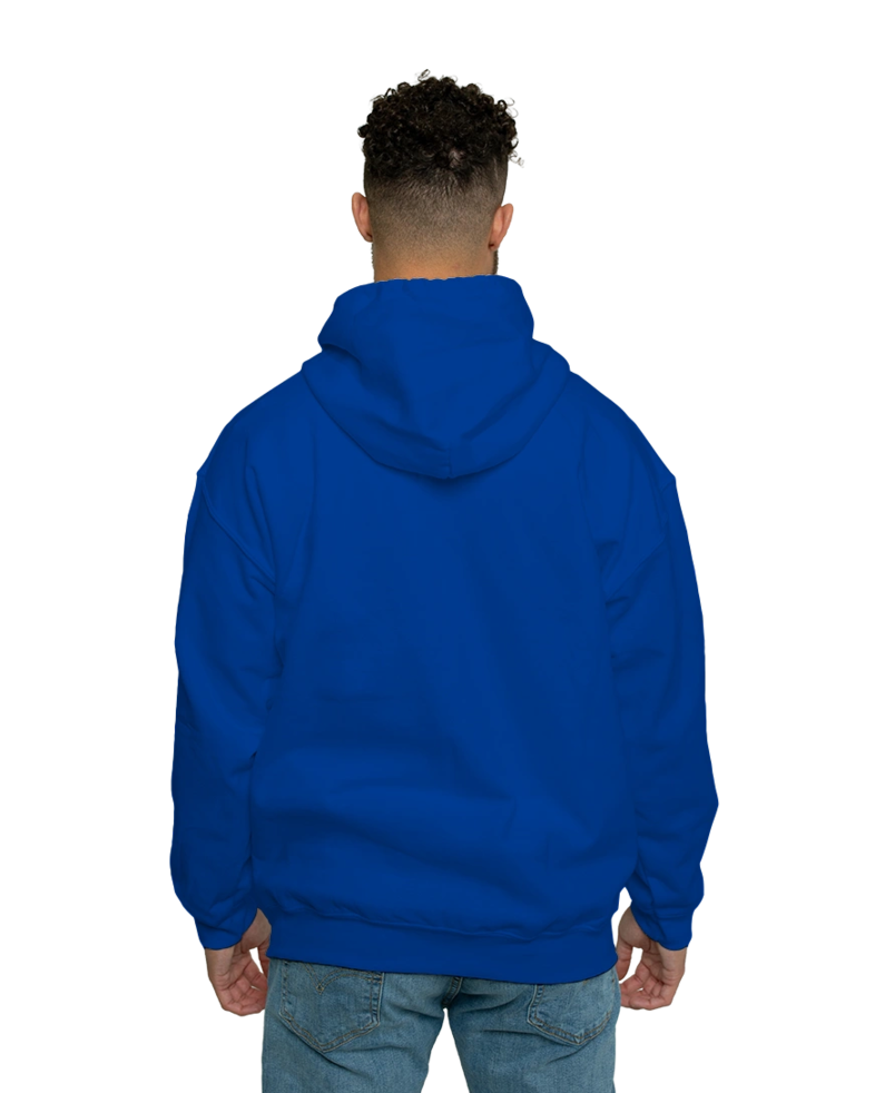 Image of a model wearing a 18600 Gildan Heavy Blend Full Zip Hood