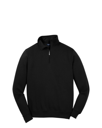 Model wearing a ST253 Sport-Tek 1/4 Zip Sweatshirt