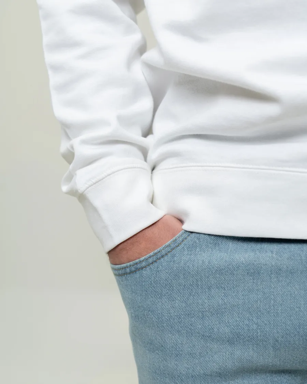 Closeup of a SS3000 Independent Trading Co. Midweight Sweatshirt