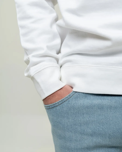 Closeup of a SS3000 Independent Trading Co. Midweight Sweatshirt