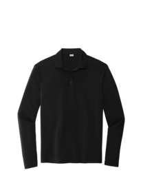 Image of a model wearing ST520LS Sport-Tek Posi-UV Pro Long Sleeve Polo