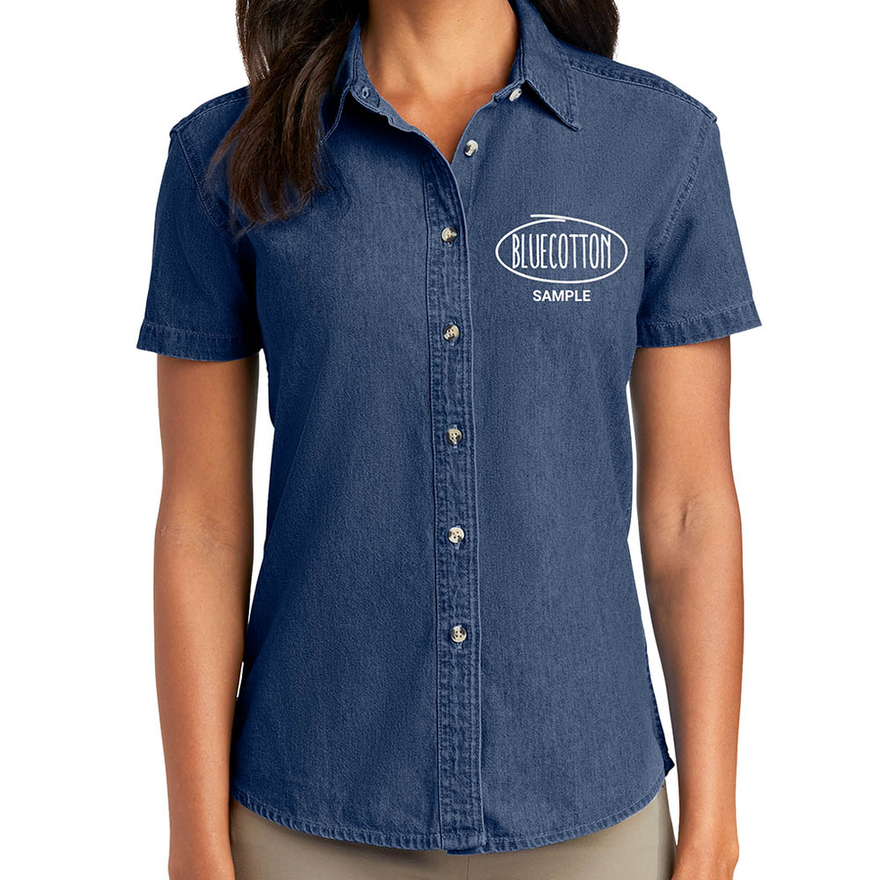 Image of LSP11 Port & Company Ladies Short Sleeve Value Denim