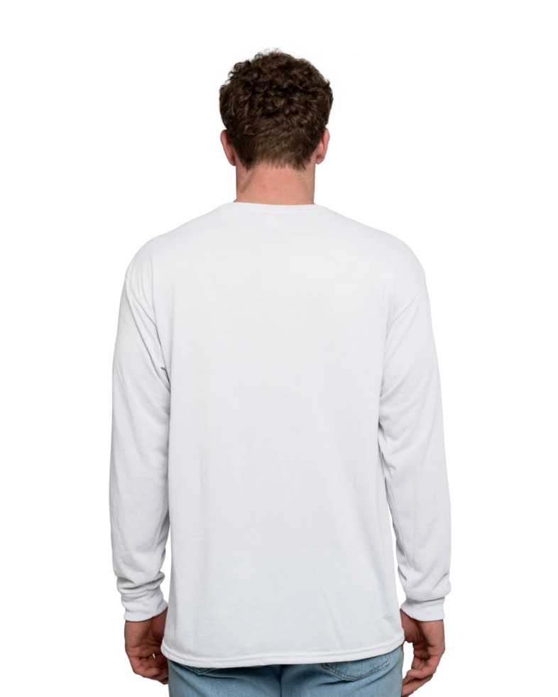 Image of a model wearing a 21ML Jerzees Sport Performance Long Sleeve T-Shirt 