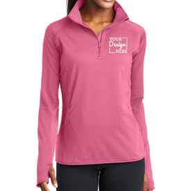 LST850 Sport-Tek Ladies Sport-Wick Stretch 1/2-Zip Pullover