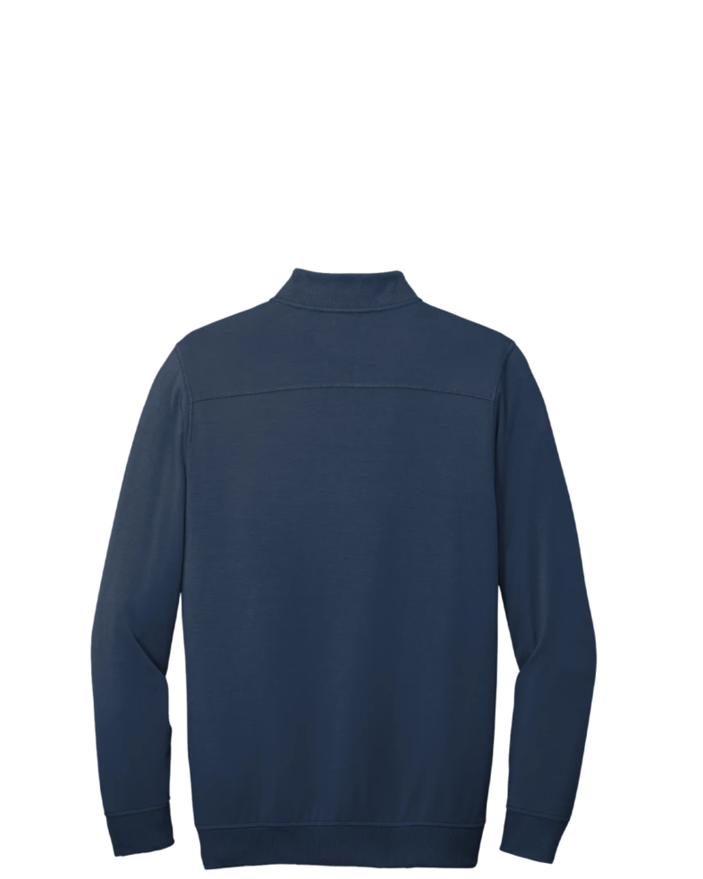 Image of a model wearing a TM1MU419 TravisMathew Newport 1/4-Zip Fleece