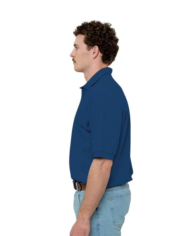 Image of a model wearing a K420 Port Authority Pique Knit Sport Shirt