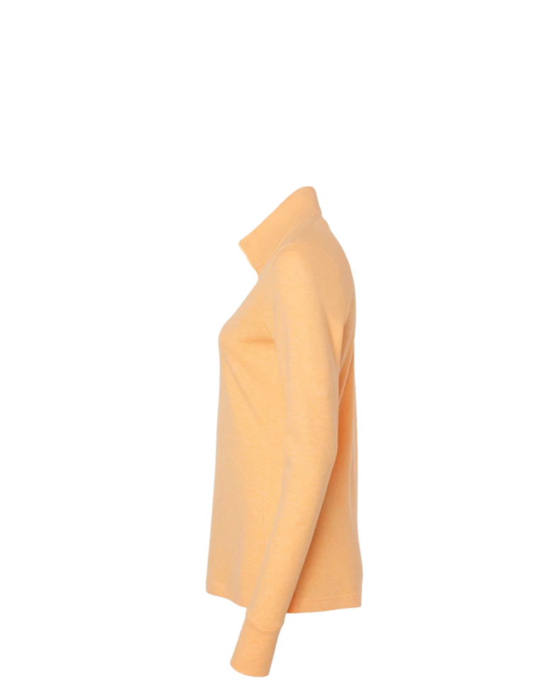 Image of a model wearing a A555 Adidas Women's 3-Stripes Quarter-Zip Sweater