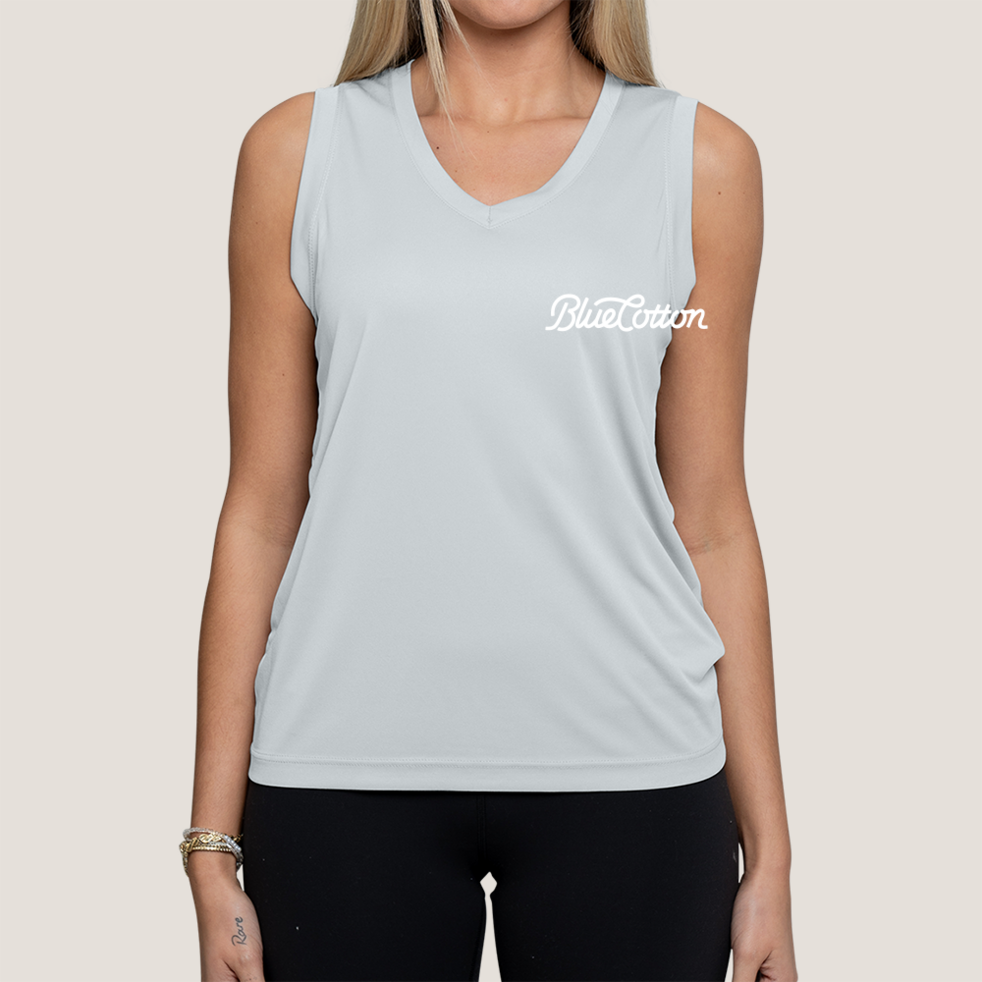 Image of LST352 Sport-Tek Ladies Sleeveless PosiCharge Competitor V-Neck Tee