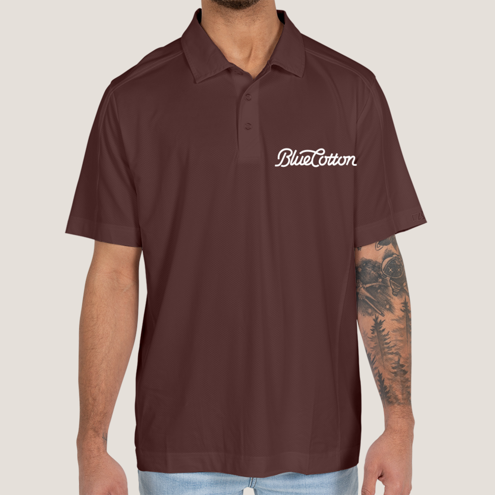 Image of MCK01127 Cutter & Buck Prospect Textured Stretch Mens Short Sleeve Polo