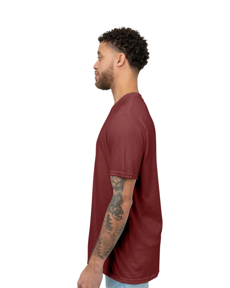 Image of a model wearing a DM130 District Unisex Perfect Tri-Blend Crew Tee