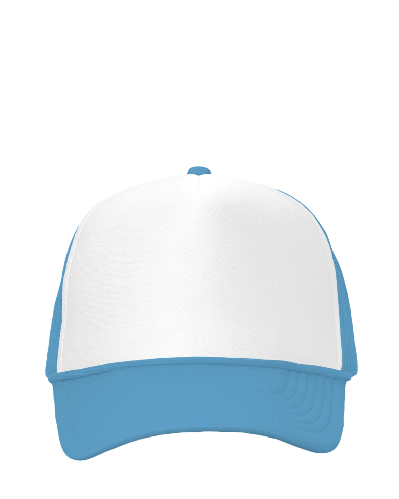Image of a model wearing a VC700 Valucap Foam Mesh-Back Trucker Cap